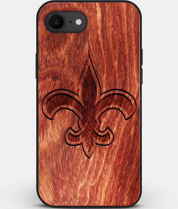 Best Custom Engraved Wood New Orleans Saints iPhone SE Case - Engraved In Nature