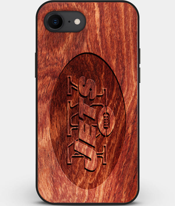 Best Custom Engraved Wood New York Jets iPhone SE Case - Engraved In Nature