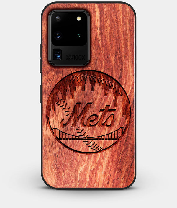 Best Custom Engraved Wood New York Mets Galaxy S20 Ultra Case - Engraved In Nature