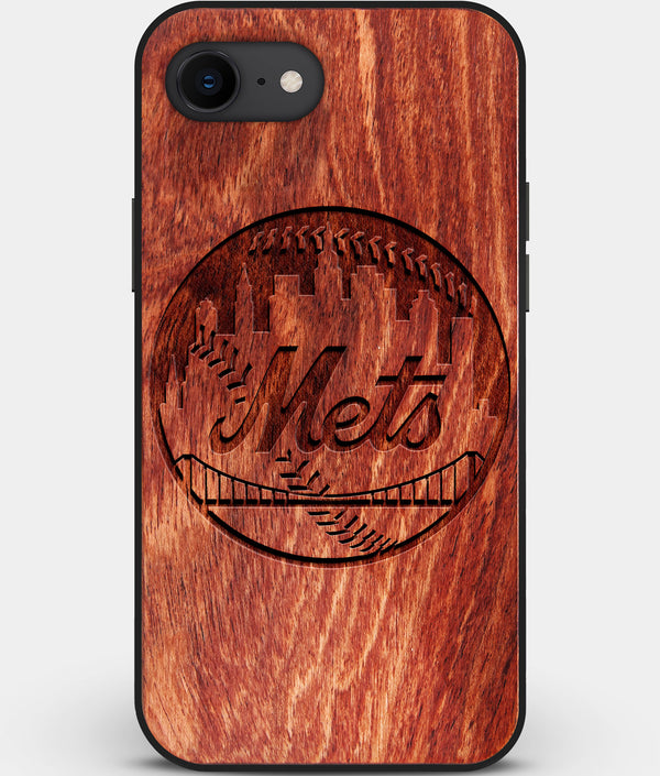 Best Custom Engraved Wood New York Mets iPhone SE Case - Engraved In Nature