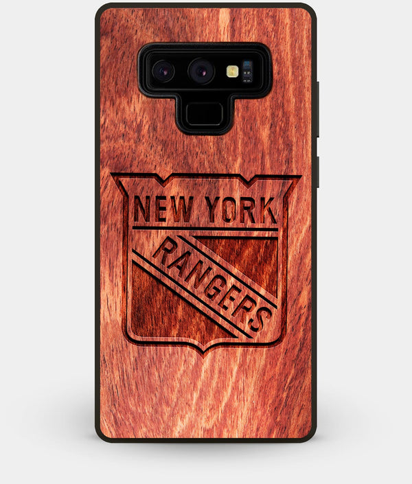 Best Custom Engraved Wood New York Rangers Note 9 Case - Engraved In Nature