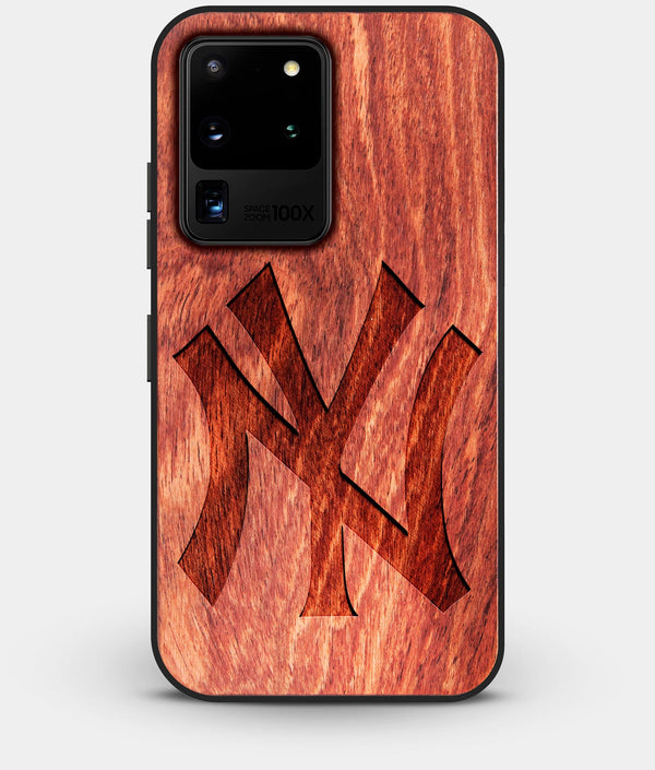 Best Custom Engraved Wood New York Yankees Galaxy S20 Ultra Case Classic - Engraved In Nature