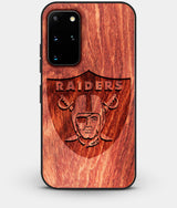 Best Custom Engraved Wood Las Vegas Raiders Galaxy S20 Plus Case - Engraved In Nature