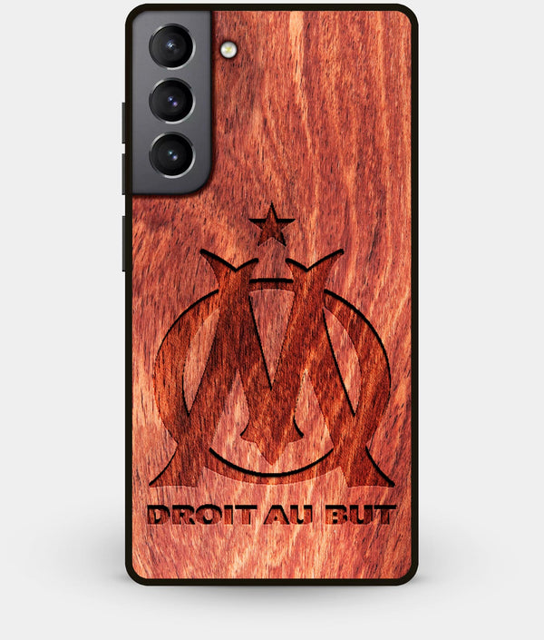 Best Wood Olympique de Marseille Galaxy S21 Plus Case - Custom Engraved Cover - Engraved In Nature