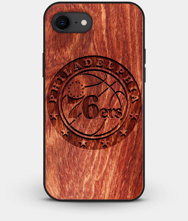 Best Custom Engraved Wood Philadelphia 76Ers iPhone 8 Case - Engraved In Nature