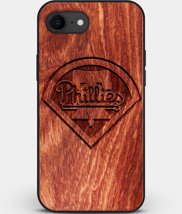 Best Custom Engraved Wood Philadelphia Phillies iPhone SE Case - Engraved In Nature