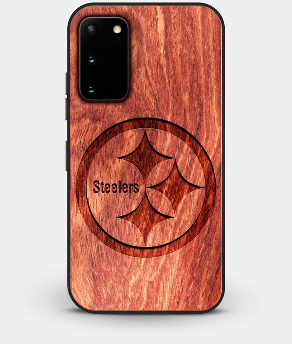 Best Wood Pittsburgh Steelers Galaxy S20 FE Case - Custom Engraved Cover - Engraved In Nature