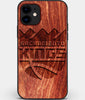 Custom Carved Wood Sacramento Kings iPhone 12 Case | Personalized Mahogany Wood Sacramento Kings Cover, Birthday Gift, Gifts For Him, Monogrammed Gift For Fan | by Engraved In Nature