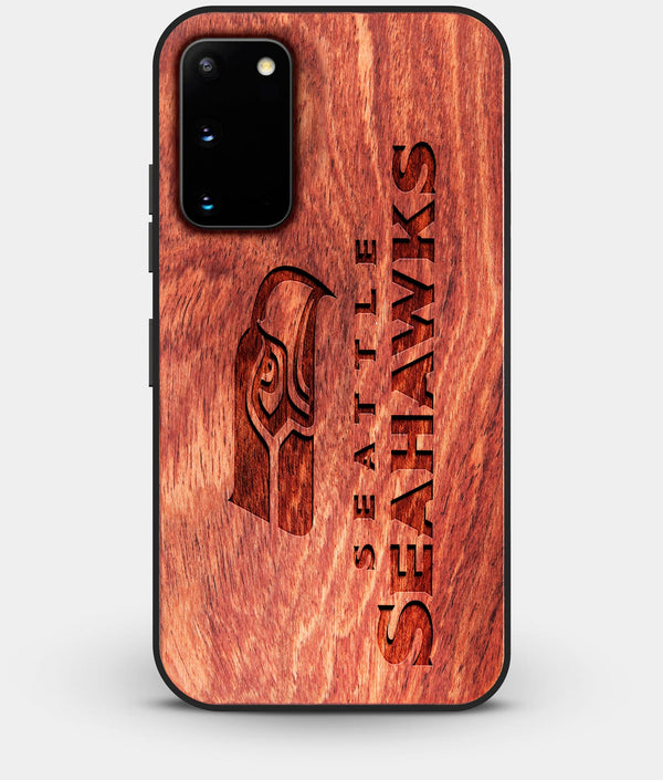 Best Wood Seattle Seahawks Galaxy S20 FE Case - Custom Engraved Cover - Engraved In Nature