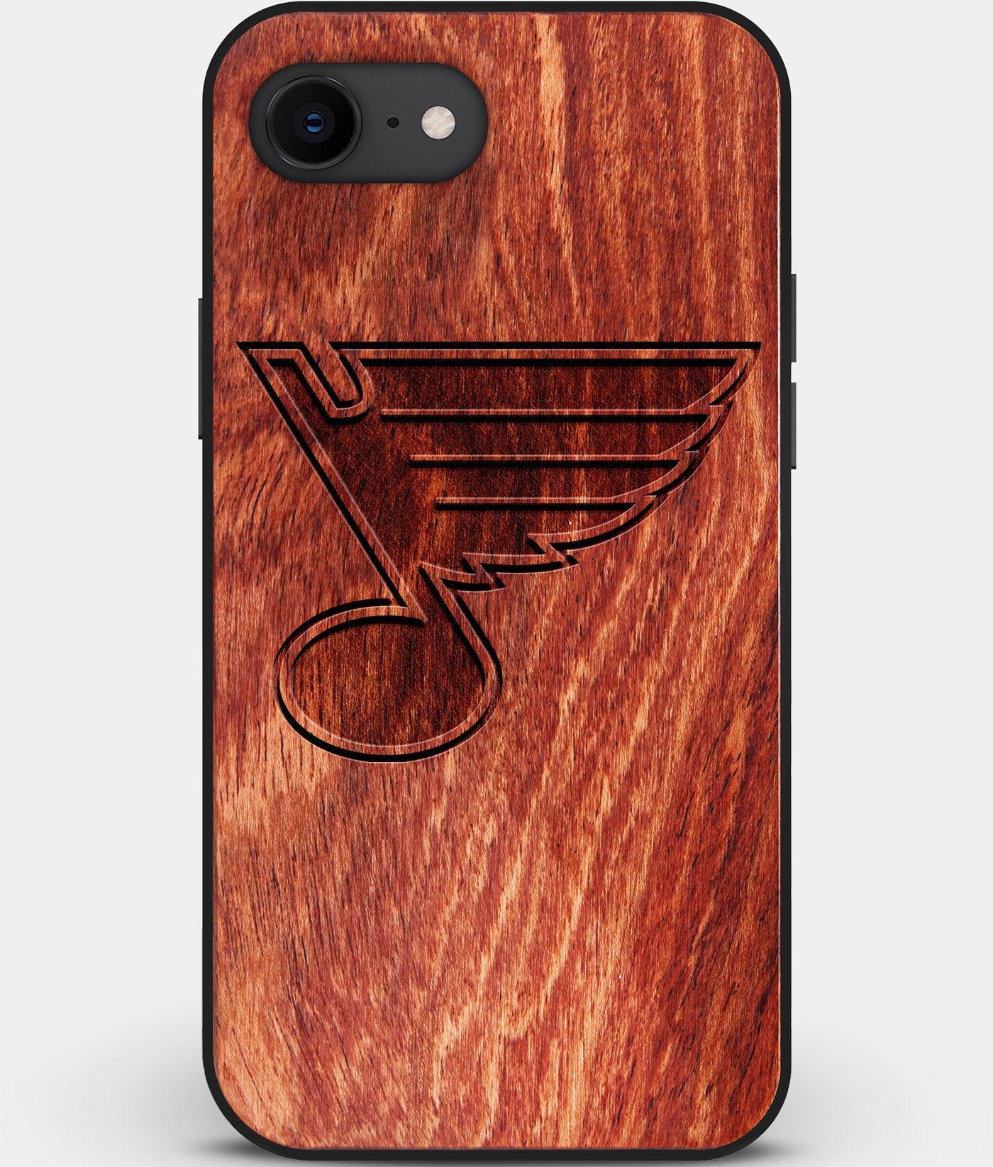 Best Custom Engraved Wood St Louis Blues iPhone SE Case - Engraved In Nature