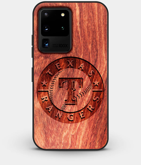 Best Custom Engraved Wood Texas Rangers Galaxy S20 Ultra Case - Engraved In Nature