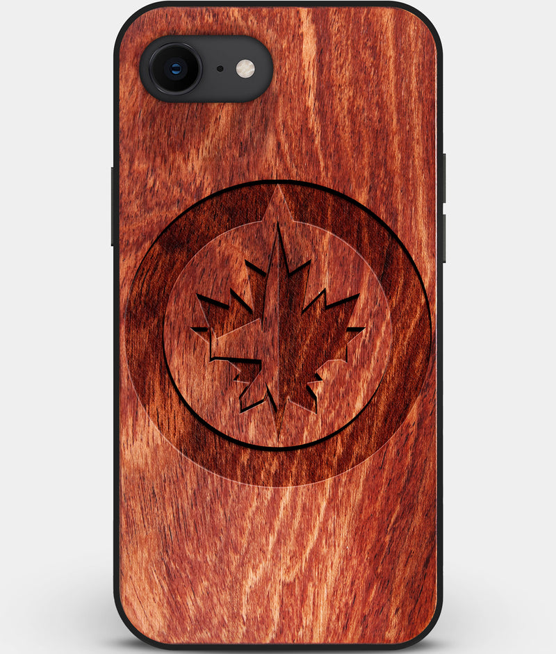 Best Custom Engraved Wood Winnipeg Jets iPhone SE Case - Engraved In Nature