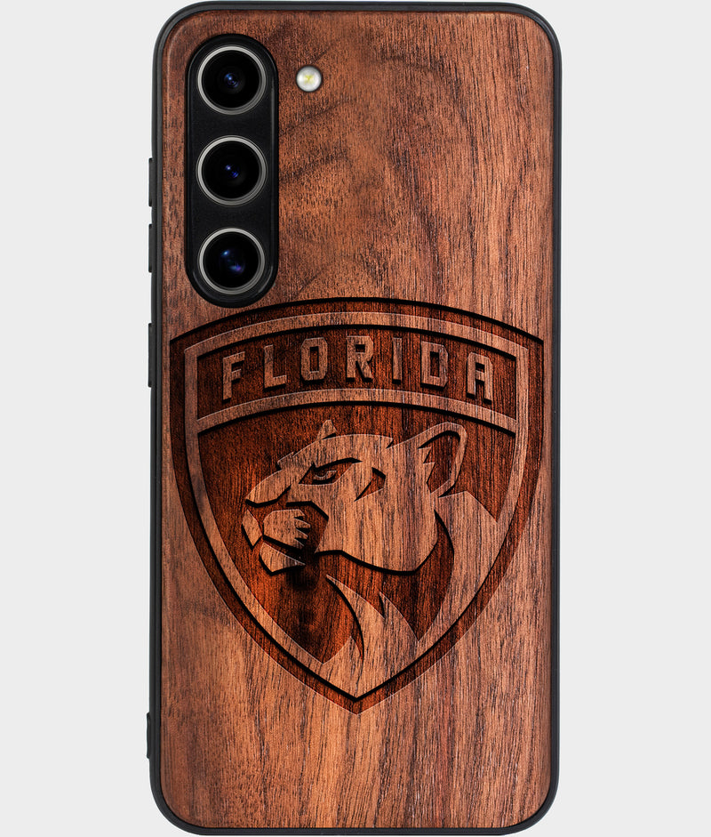 Best Wood Florida Panthers Samsung Galaxy S24 Plus Case - Custom Engraved Cover - Engraved In Nature