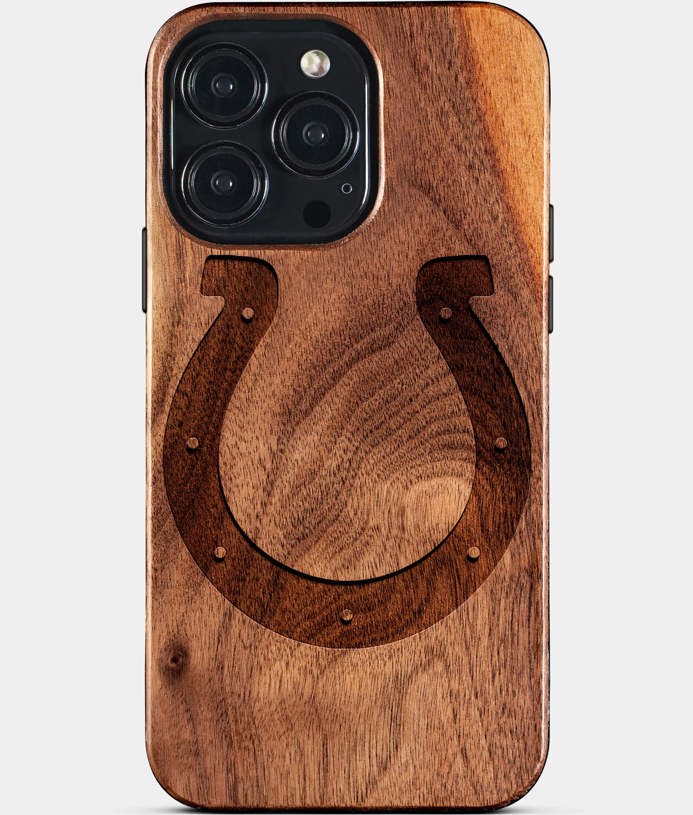 Custom Indianapolis Colts iPhone 15/15 Pro/15 Pro Max/15 Plus Case - Wood Colts Cover - Eco-friendly Indianapolis Colts iPhone 15 Case - Carved Wood Custom Indianapolis Colts Gift For Him - Monogrammed Personalized iPhone 15 Cover By Engraved In Nature