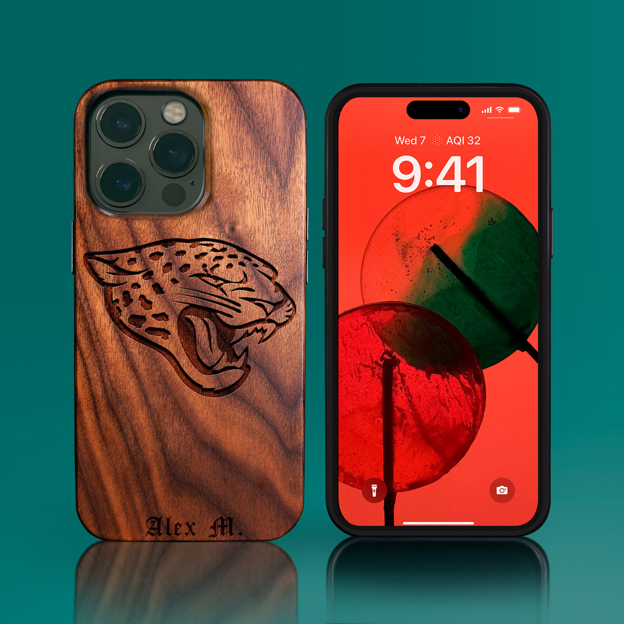 Wood Jacksonville Jaguars iPhone 11 Pro Case, Custom Mahogany Wood Jacksonville  Jaguars Cover