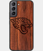 Best Walnut Wood Jacksonville Jaguars Galaxy S21 FE Case - Custom Engraved Cover - Engraved In Nature