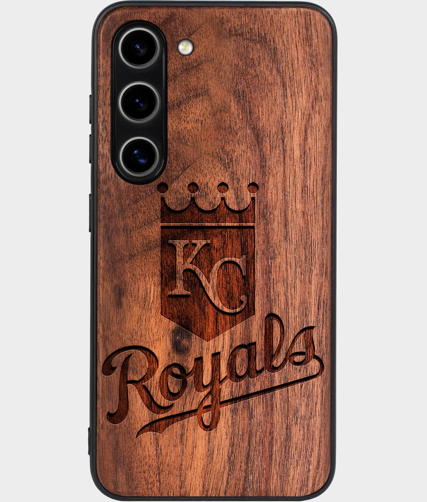 Best Wood Kansas City Royals Samsung Galaxy S24 Plus Case - Custom Engraved Cover - Engraved In Nature