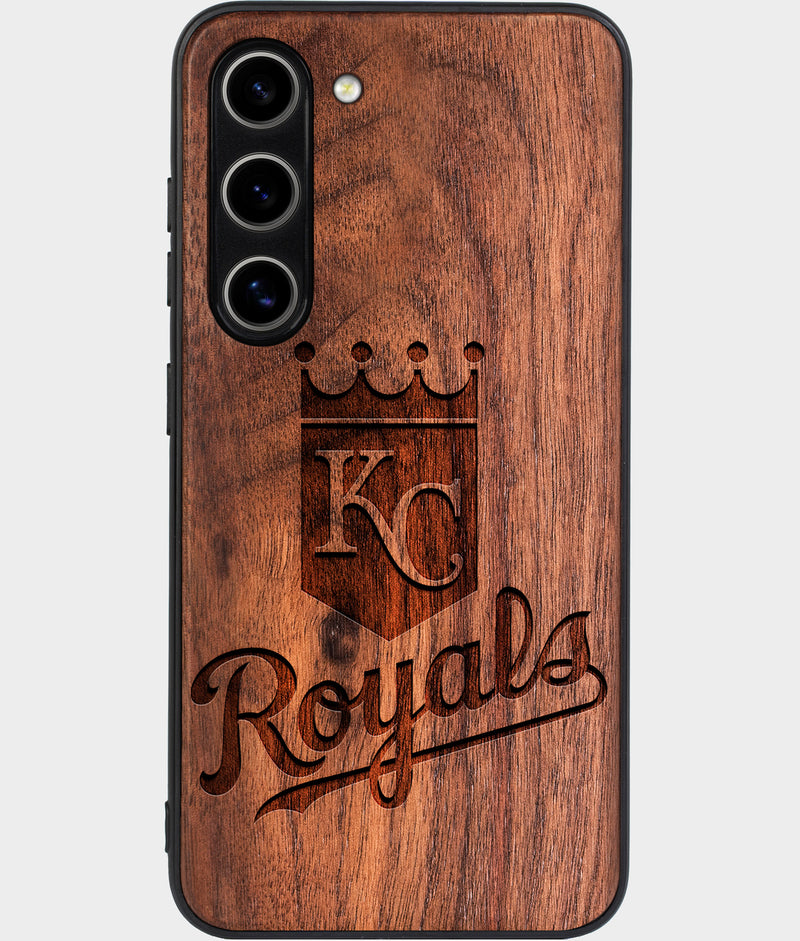 Best Wood Kansas City Royals Samsung Galaxy S24 Case - Custom Engraved Cover - Engraved In Nature