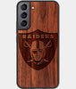 Custom Las Vegas Raiders Samsung S23 Case - Carved Wood Raiders Cover - Eco-friendly Las Vegas Raiders Samsung S23 Case - Custom Las Vegas Raiders Gift For Him - Monogrammed Personalized Samsung S23 Cover By Engraved In Nature