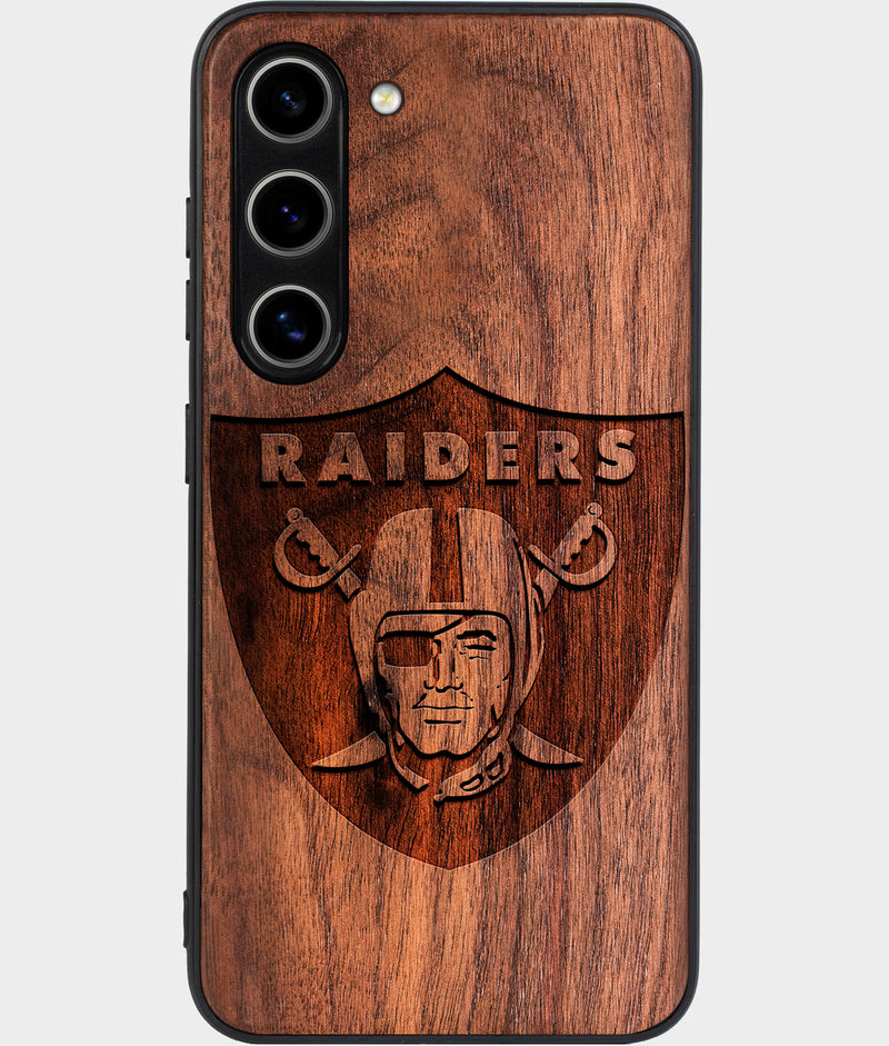 Custom Las Vegas Raiders Samsung S24 Plus Case - Carved Wood Raiders Cover - Eco-friendly Las Vegas Raiders Samsung S24 Plus Case - Custom Las Vegas Raiders Gift For Him - Monogrammed Personalized Samsung S24 Plus Cover By Engraved In Nature