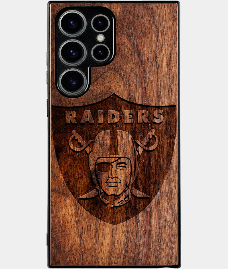 Custom Las Vegas Raiders Samsung S24 Ultra Case - Carved Wood Raiders Cover - Eco-friendly Las Vegas Raiders Samsung S24 Ultra Case - Custom Las Vegas Raiders Gift For Him - Monogrammed Personalized Samsung S24 Ultra Cover By Engraved In Nature