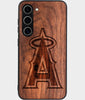 Best Wood Los Angeles Angels Samsung Galaxy S24 Plus Case - Custom Engraved Cover - Engraved In Nature