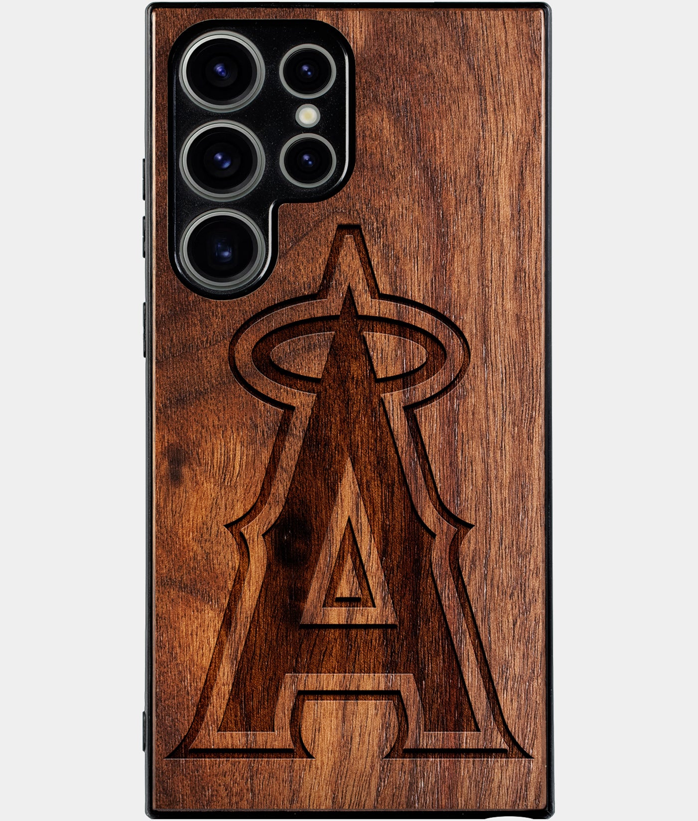 Best Wood Los Angeles Angels Samsung Galaxy S24 Ultra Case - Custom Engraved Cover - Engraved In Nature