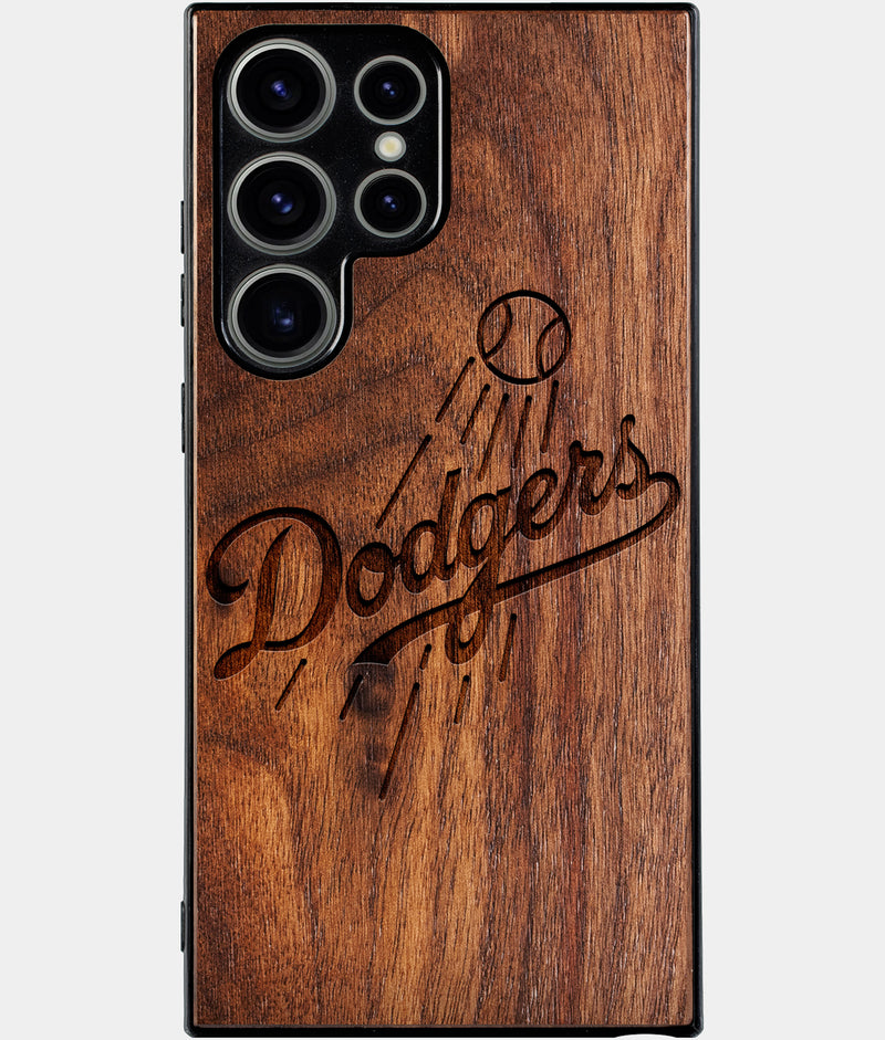 Best Wood Los Angeles Dodgers Samsung Galaxy S24 Ultra Case - Custom Engraved Cover - Engraved In Nature