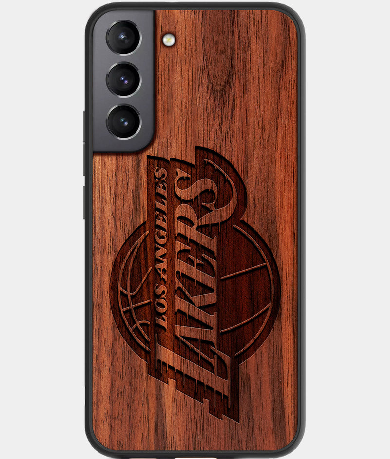 Best Wood Los Angeles Lakers Samsung Galaxy S23 Plus Case - Custom Engraved Cover - Engraved In Nature