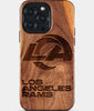 Custom Los Angeles Rams iPhone 15/15 Pro/15 Pro Max/15 Plus Case - Wood Rams Cover - Eco-friendly Los Angeles Rams iPhone 15 Case - Carved Wood Custom Los Angeles Rams Gift For Him - Monogrammed Personalized iPhone 15 Cover By Engraved In Nature