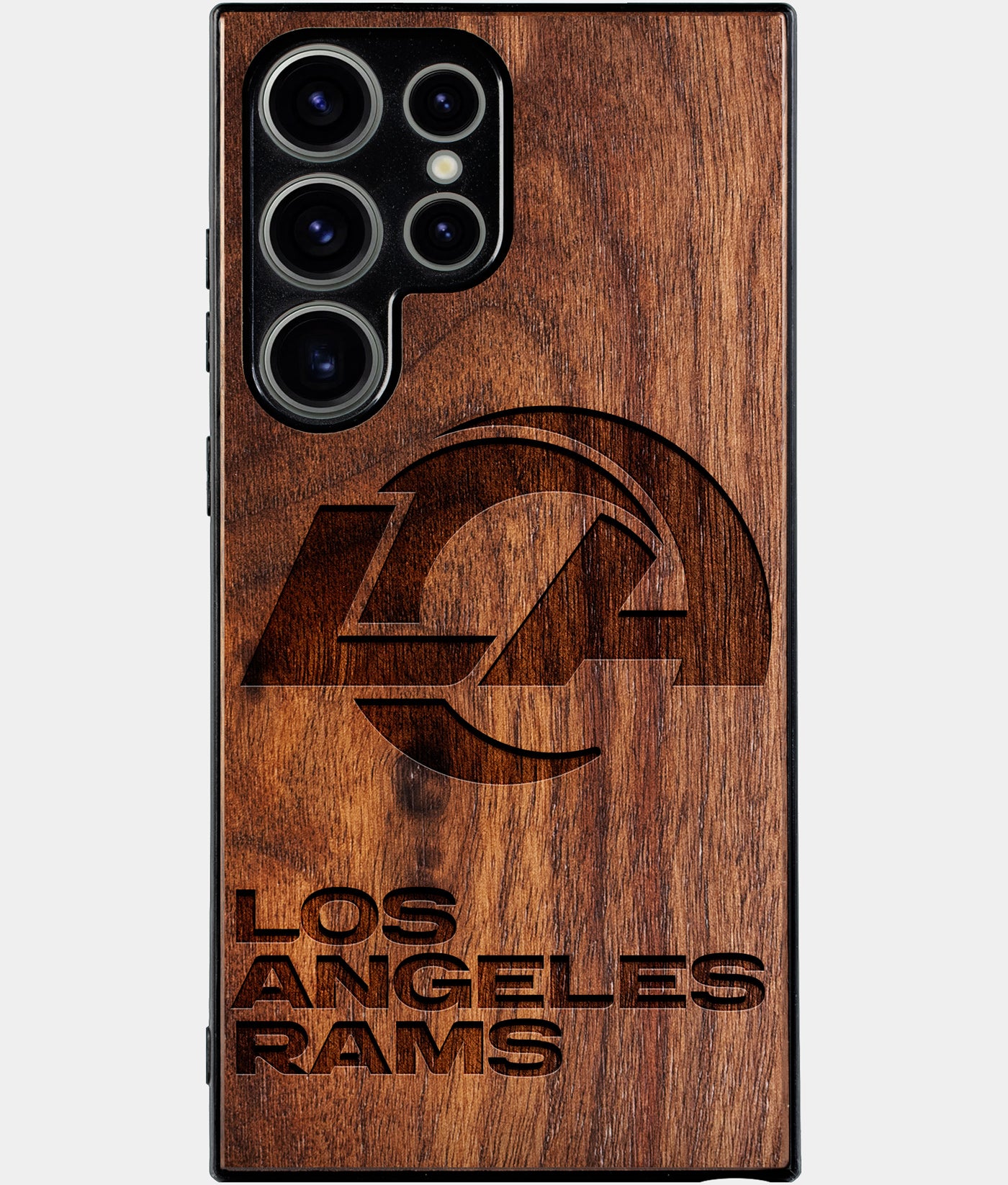 Best Wood Los Angeles Rams Samsung Galaxy S24 Ultra Case - Custom Engraved Cover - Engraved In Nature