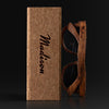 Madison Wisconsin Wood Sunglasses with custom engraving. Custom Madison Wisconsin Gifts For Men -  Sustainable Madison Wisconsin eco friendly products - Personalized Madison Wisconsin Birthday Gifts - Unique Madison Wisconsin travel Souvenirs and gift shops. Madison Wisconsin Wayfarer Eyewear and Shades wiith Box