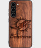 Best Wood Miami Dolphins Samsung Galaxy S24 Plus Case - Custom Engraved Cover - Engraved In Nature