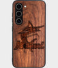 Best Wood Miami Marlins Samsung Galaxy S24 Case - Custom Engraved Cover - Engraved In Nature