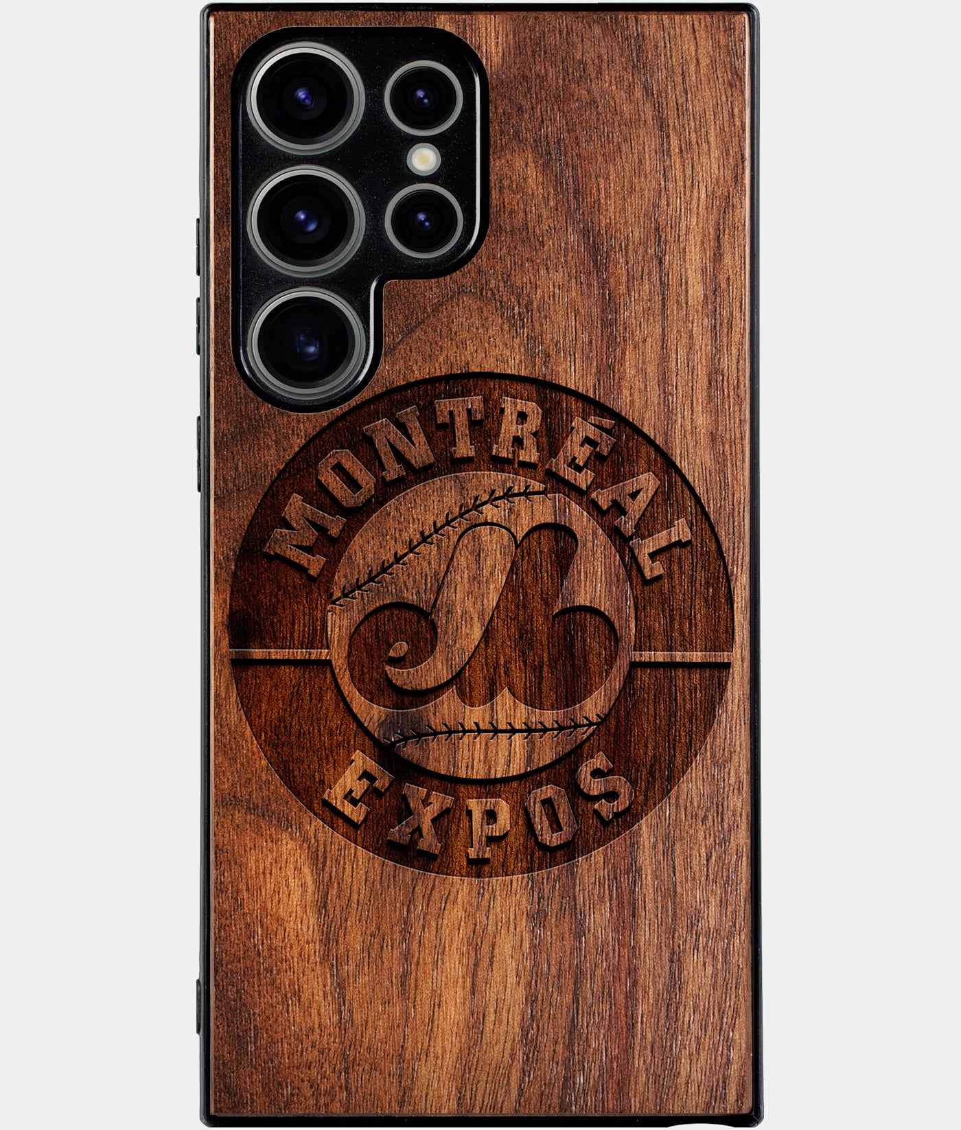 Best Wood Montreal Expos Samsung Galaxy S24 Ultra Case - Custom Engraved Cover - Engraved In Nature