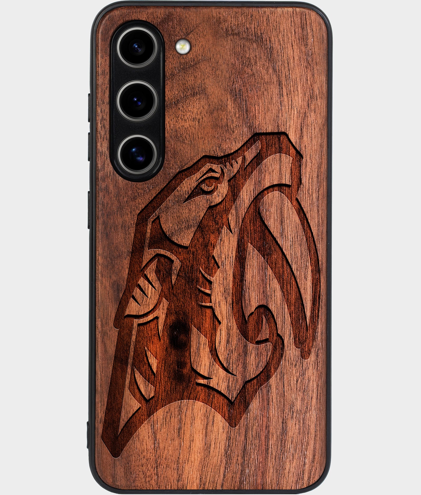 Best Wood Nashville Predators Samsung Galaxy S24 Plus Case - Custom Engraved Cover - Engraved In Nature