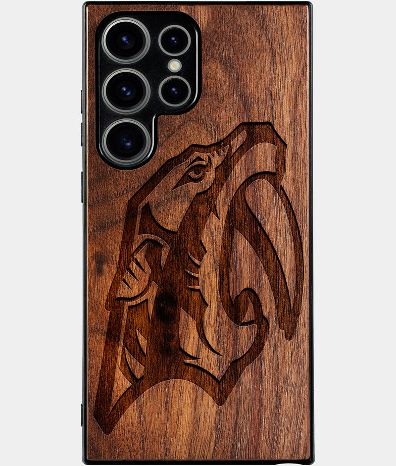 Best Wood Nashville Predators Samsung Galaxy S24 Ultra Case - Custom Engraved Cover - Engraved In Nature