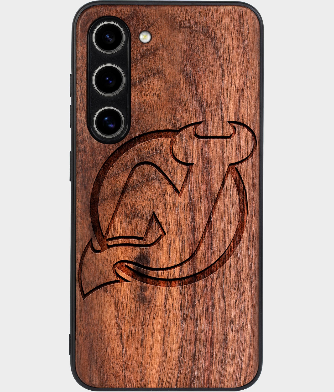 Best Wood New Jersey Devils Samsung Galaxy S24 Plus Case - Custom Engraved Cover - Engraved In Nature