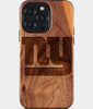 Custom New York Giants iPhone 15/15 Pro/15 Pro Max/15 Plus Case - Wood Giants Cover - Eco-friendly New York Giants iPhone 15 Case - Carved Wood Custom New York Giants Gift For Him - Monogrammed Personalized iPhone 15 Cover By Engraved In Nature