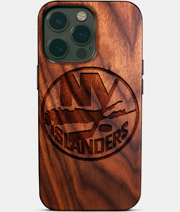 Custom New York Islanders iPhone 14/14 Pro/14 Pro Max/14 Plus Case - Wood Islanders Cover - Eco-friendly New York Islanders iPhone 14 Case - Carved Wood Custom New York Islanders Gift For Him - Monogrammed Personalized iPhone 14 Cover By Engraved In Nature