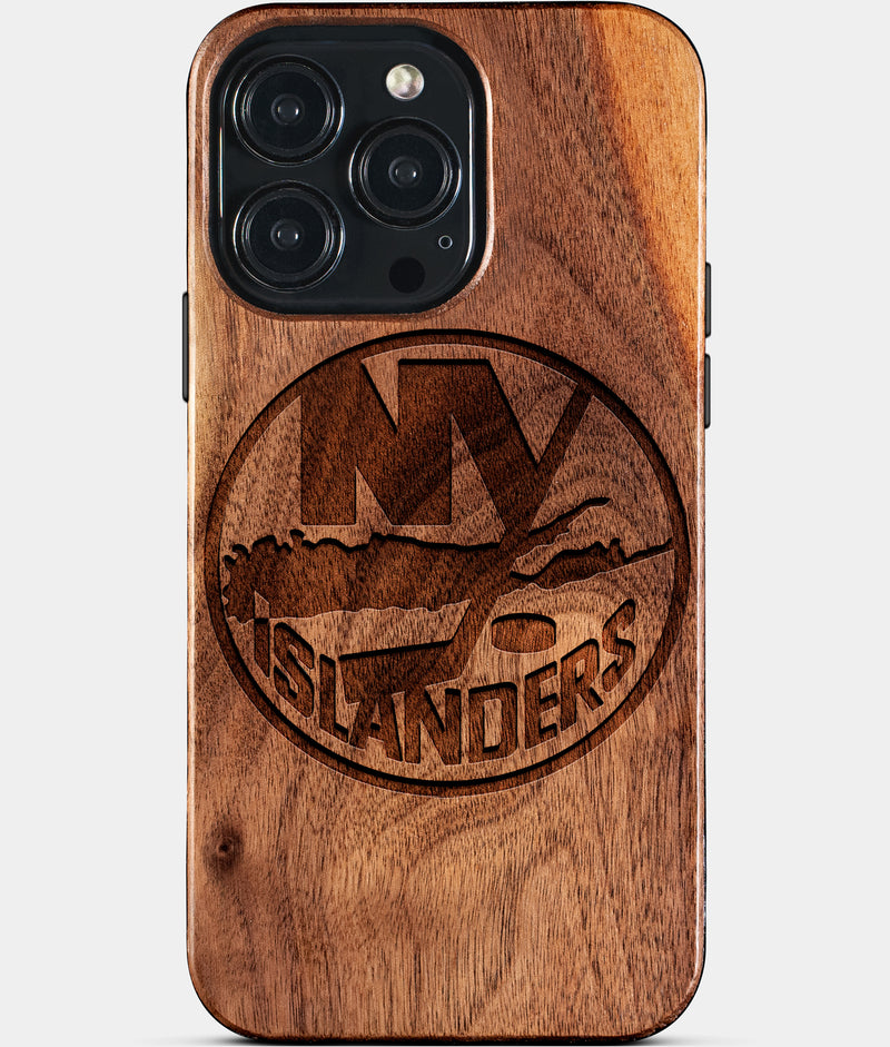 Custom New York Islanders iPhone 15/15 Pro/15 Pro Max/15 Plus Case - Wood Islanders Cover - Eco-friendly New York Islanders iPhone 15 Case - Carved Wood Custom New York Islanders Gift For Him - Monogrammed Personalized iPhone 15 Cover By Engraved In Nature