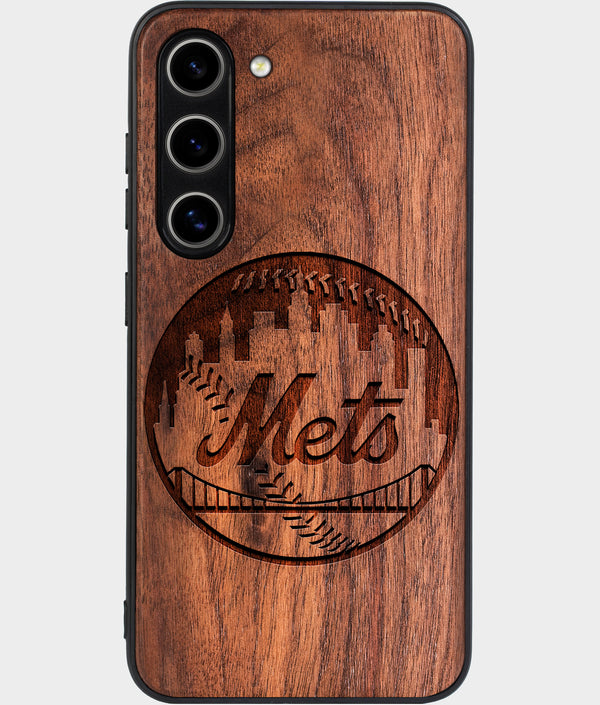 Best Wood New York Mets Galaxy S24 Case - Custom Engraved Cover - Engraved In Nature