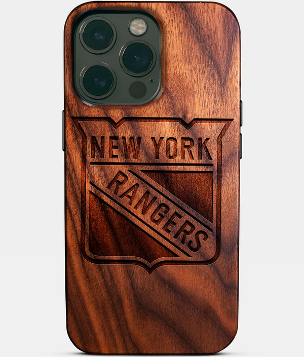 Custom New York Rangers iPhone 14/14 Pro/14 Pro Max/14 Plus Case - Wood Rangers Cover - Eco-friendly New York Rangers iPhone 14 Case - Carved Wood Custom New York Rangers Gift For Him - Monogrammed Personalized iPhone 14 Cover By Engraved In Nature