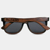 Palisades California II Wood Sunglasses with custom engraving.  Add Your Custom Engraving On The Right Side. Palisades California II Custom Gifts For Men - Palisades California II Sustainable Wayfarer Eyewear and Shades Front View