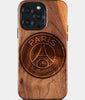 Custom Paris Saint Germain F.C. iPhone 15/15 Pro/15 Pro Max/15 Plus Case - Wood Paris Saint Germain FC Cover - Eco-friendly Paris Saint Germain FC iPhone 15 Case - Carved Wood Custom Paris Saint Germain FC Gift For Him - Monogrammed Personalized iPhone 15 Cover By Engraved In Nature