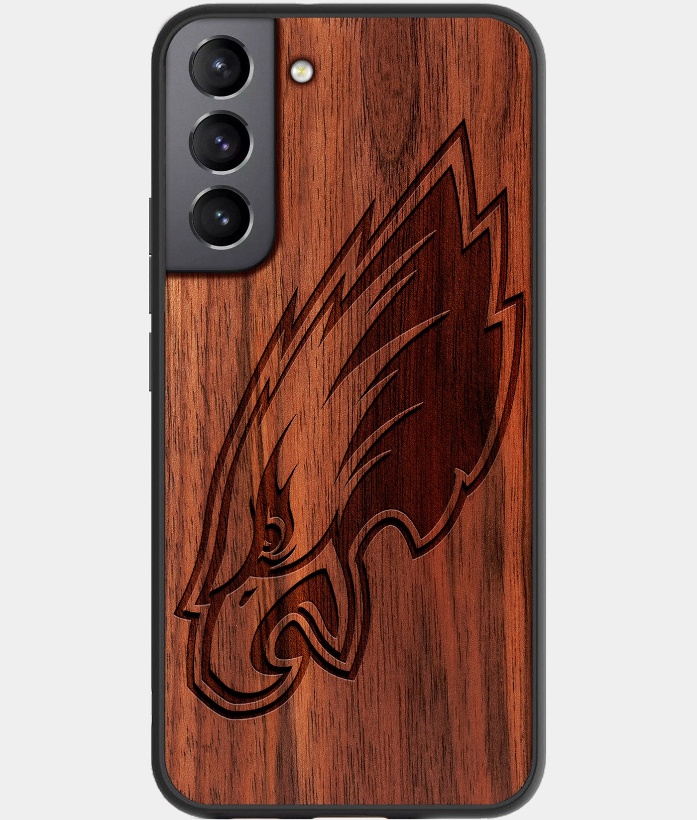 Best Wood Philadelphia Eagles Samsung Galaxy S22 Case - Custom Engraved Cover - Engraved In Nature