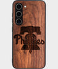 Best Wood Philadelphia Phillies Samsung Galaxy S24 Plus Case - Custom Engraved Cover - Engraved In Nature