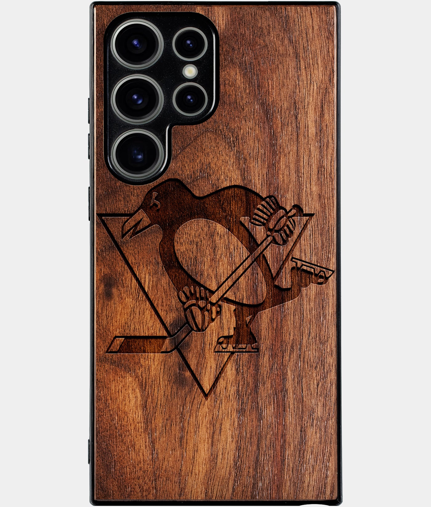 Best Wood Pittsburgh Penguins Samsung Galaxy S24 Ultra Case - Custom Engraved Cover - Engraved In Nature