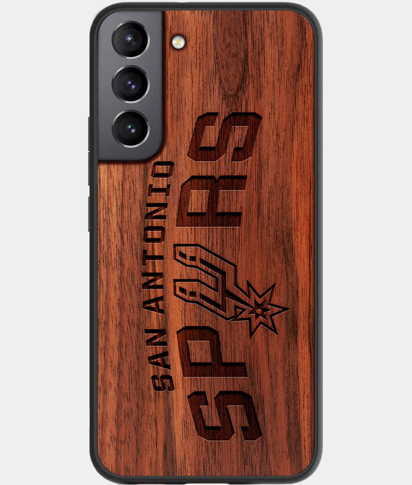 Best Wood San Antonio Spurs Samsung Galaxy S23 Plus Case - Custom Engraved Cover - Engraved In Nature