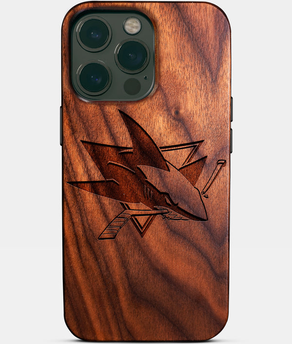 Custom San Jose Sharks iPhone 14/14 Pro/14 Pro Max/14 Plus Case - Wood Sharks Cover - Eco-friendly San Jose Sharks iPhone 14 Case - Carved Wood Custom San Jose Sharks Gift For Him - Monogrammed Personalized iPhone 14 Cover By Engraved In Nature